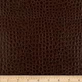 Plastex Fabrics Faux Leather Crocodile, Brown