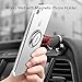 Humixx Phone Ring Holder, Stainless Steel Cell Phone Finger Stand, 360° Rotation Thin Universal Kickstand, Magnetic Car Mount for iPhone 11/11 Pro/11 Max/XR/XS Max, Samsung S10, Huawei P30 - Silver