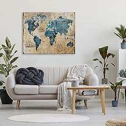 Stupell Industries Vintage Abstract World Map
