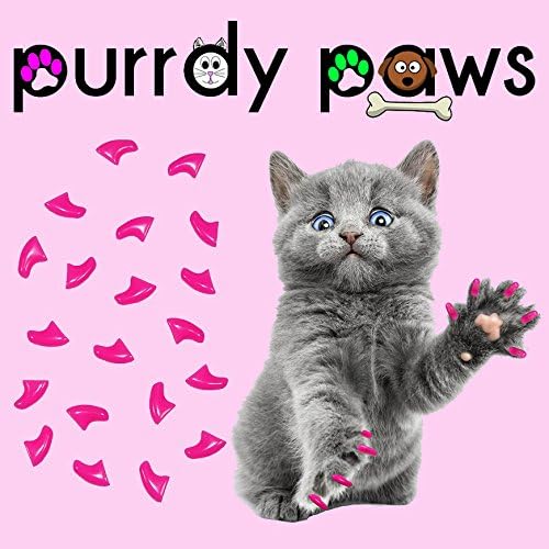 40 Pack Soft Nail Caps for Cat Claws Lipstick Pink Kitten