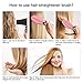 Hair Straightening Brush Beard Straightener Brush -Fast Natural Straight Hair Styling with Anti Scald/Scalp Massage/Auto Shut Off -Portable Straightening Comb for Home and Travel Gift for Women Girl