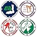 Da Vinci Golf Ball Marker Poker Chip Collection, 11.5 Gram Chips