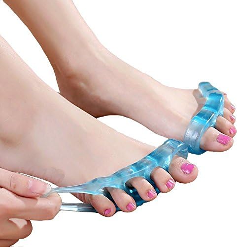 Toe Separators by WellnessBell - Super Flexible Gel Toe Spacers for Yoga, Running, Pedicure, Bunions, Hammer Toes, Foot Pain &amp; More!