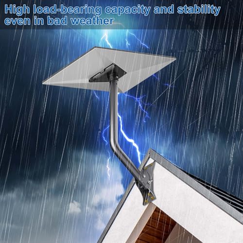 Standard 4/4X Mount for Starlink, Wall Mount Compatible with Gen 3, 47CM Mounting Kit for Roof and Eave, Includes Aluminium Adapter