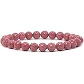 Justinstones Gem Semi Precious Gemstone 8mm Round Beads Stretch Bracelet 7 Inch Unisex