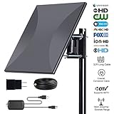 160miles Outdoor Amplified TV Antenna - AatalTV Upgrade Omni Directional HDTV Antenna with Detachable Amplifier Signal Booster Extremely High Reception for FM/VHF/UHF Channels with 32.8ft Coax Cable