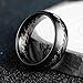TUSEN JEWELRY the Lord of the Rings High Polish Black Plated Tungsten Carbide Ring Men's Ring