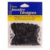 1/4 In. Glass Bugle Bead, Black Opaque