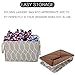 HOKEMP Large Foldable Storage Bins [3-Pack] - 15 x 10 x 9 inch Fabric Storage Baskets Collapsible Organizer with Carry Handles for Nursery, Home Closet, Toys, Towels, Laundry - Brown Lattice