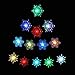 TOUCH DOWN Multi colors Led Acrylic Snowflake Light, set of 6 Snowflake with Suction Cups Attached to Back for Hanging in a Window Christmas and Holiday Decoration, Home, Hotels and Parties etc.