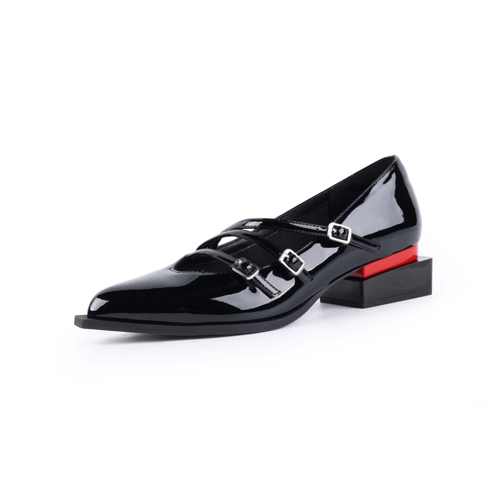 Photo 1 of (SIZE 8) (USED/FAIR) LingxiaUne Green Dress Shoes for Women Fashion Forward Elegant Dressy Womens Pumps and Loafers with Low Chunky Heel and Sleek Pointed Toe Design Fashion Forward Size 8