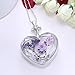 Usstore Women Lady Creative Lavender Romantic Hearts Necklaces DIY Floating Memory Living Pendant