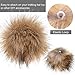 Tatuo 16 Pieces Faux Fur Pom Ball DIY for Hats Shoes Scarves Bag Pompoms Keychain Charms Knitting Hat Accessories(Black, Gray, Brown, White, Natural)