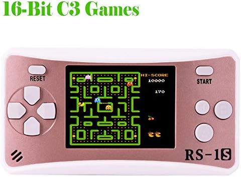 Kids Handheld Game Console Retro Video Game Player Portable Arcade Gaming System Birthday Gift for Children Travel Recreation 2.5" Color LCD Screen 16 Bit 168 Classic Games(Rose Gold)
