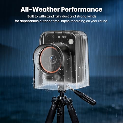 Time Lapse Camera 1296P 48MP Site Camera, 6X Digital Zoom, 180 Day Recording, Timelapse Camera with LED Light, Time-Lapse Camera for Construction Sites, Planting (64GB)