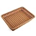 Bread Basket, Yamix Rectangle Imitation Rattan Bread Basket ,Food Serving Baskets,Restaurant Serving/Diplay Baskets For Fruit Food Vegetables - Dark Brown