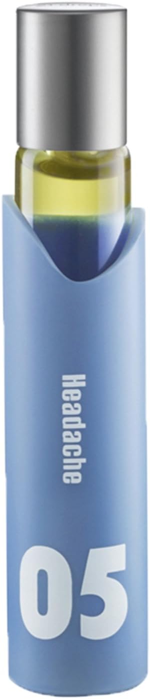 Headache Relief - Premium Organic/Wildcrafted Essential Oil Blend by 21 drops - TSA Travel-Friendly, Roll-On, Leak-Free - Soothing, Calming - Pure, Therapeutic Quality Aromatherapy - 8 ml/.27 fl oz