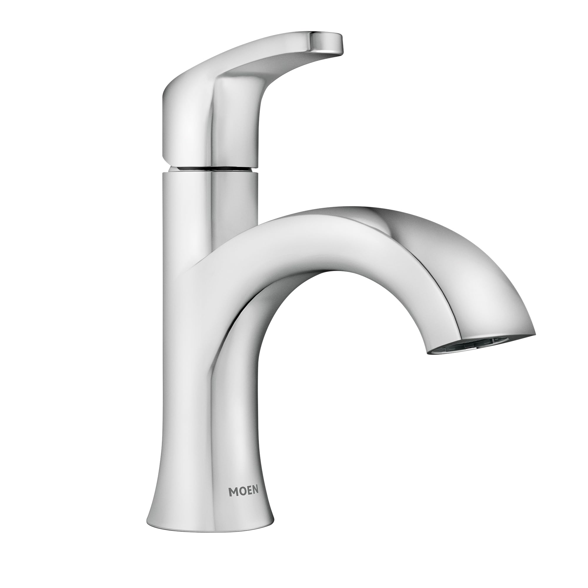 Moen Karis Chrome One-Handle Single Hole Bathroom Sink Faucet with Optional Deck Plate, 84346 Image