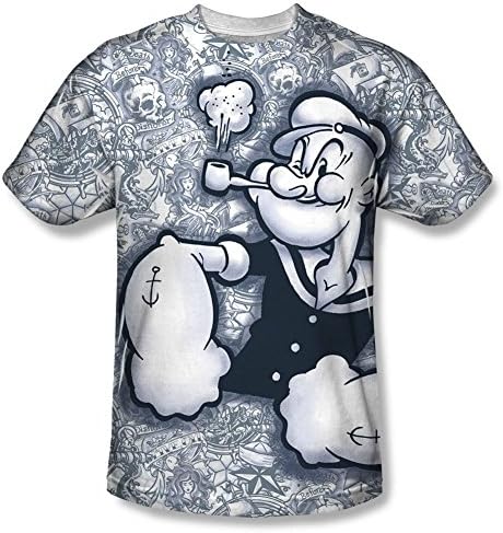 Popeye The Sailor Man 1960's Cartoon Icon Pirate Man Front Print T-Shirt