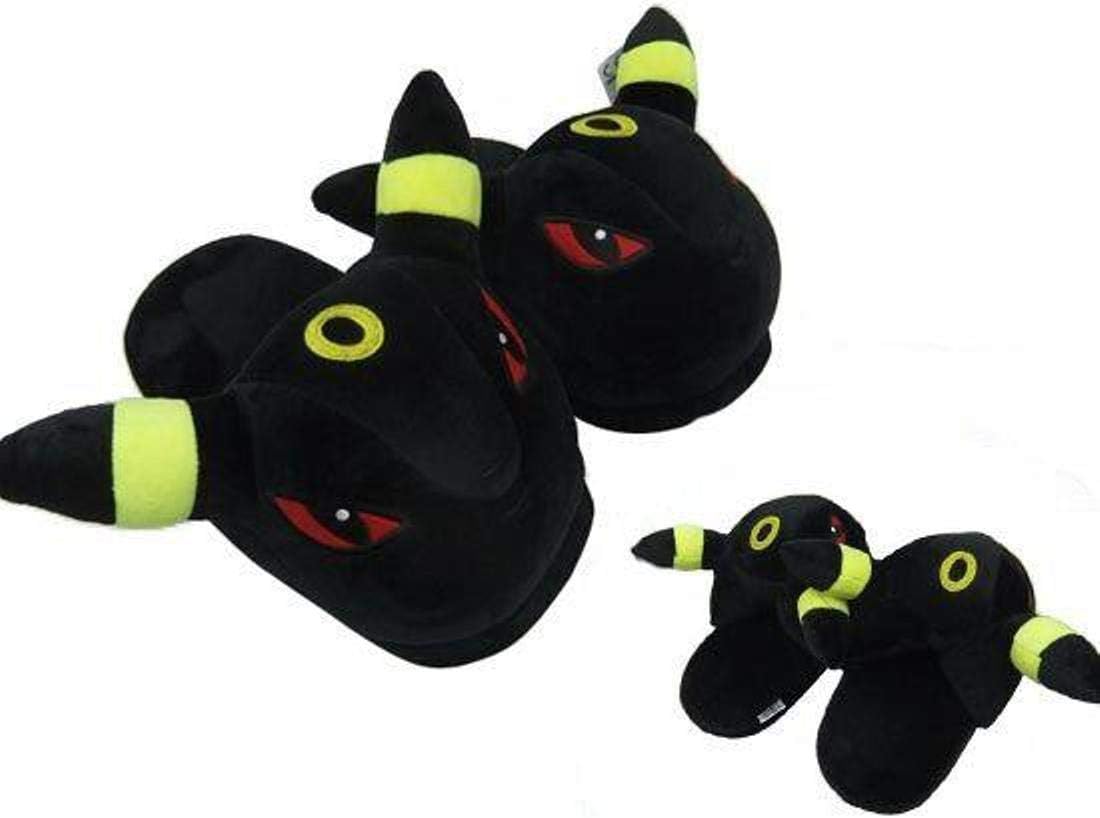 Black Soft Plush Indoor Slipper for Teen/Adult