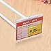 Canomo 60 Pack Plastic Wire Shelf Price Label Holders Merchandise Display Sign Display Holder (6cm x 4.2cm), Clear