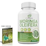 Organic Moringa Capsules, Herbal Powder Harvested Straight From Moringa Oleifera Tree, Detox High Strength, Nutritional Health, Antioxidant, Gluten Free, Vegan – 60 Capsules
