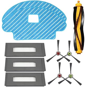 HKCH Replacement Parts for ECOVACS DEEBOT OZMO 930 Robotic Vacuum Cleaner-Sponge Filter & High Efficiency Filter Side Brush Main Brush Mop Cloth