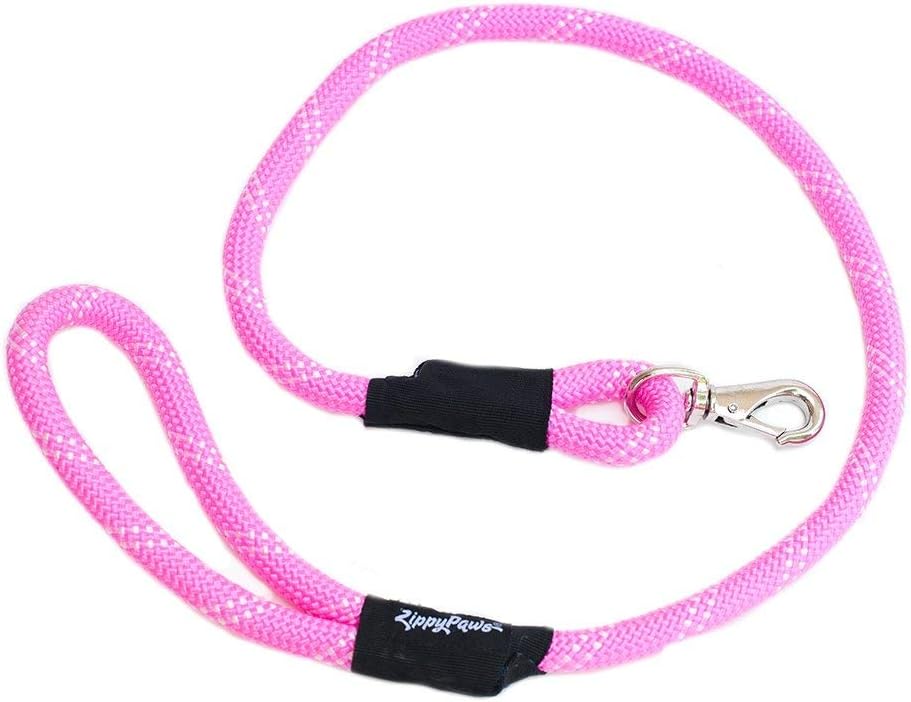 pink rope dog collar