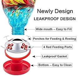 WOSIBO Hummingbird Feeder for Outdoors Patio Large