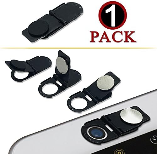 Webcam Cover with Magnet-Lock Technology by Simply Secure | Bye-Bye Camera Spy | Now You Know You're Covered (1 pack black)