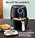 Gourmia GAF575 5-Quart Digital Air Fryer - No Oil Healthy Frying - 12 One-Touch Cooking Functions - Guided Cooking Prompts - Easy Clean-Up - Recipe Book Included