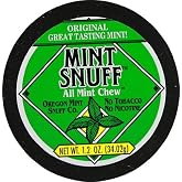 Oregon Mint Snuff Co. - Mint Snuff All Mint Chew - Original Mint Flavor 1.2oz Tin (5 Cans)