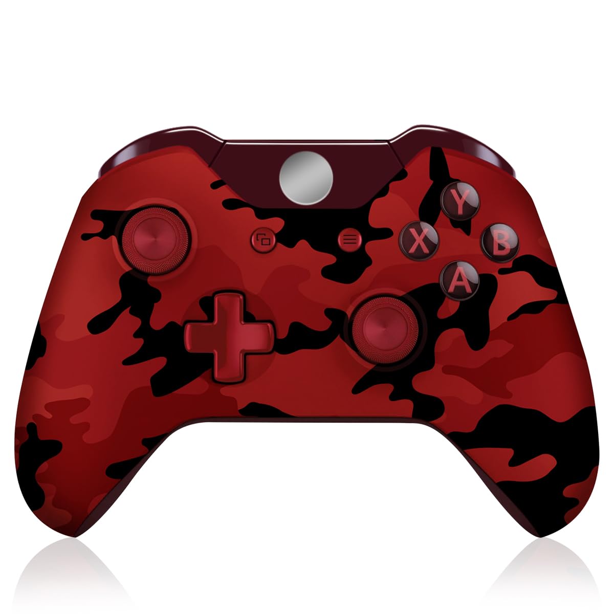ADHJIE Xbox One Controller, Wireless Controller for Xbox One/One X/S Xbox Series X/S/PC Windows 10 with Bluetooth Connection, Dual Vibration, Camo Red