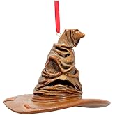 Nemesis Now Officially Licensed Harry Potter Sorting Hat Hanging Ornament, Brown, 9cm