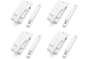 4Pcs Sliding Window Sash Locks for Single Hung and Double Hung Windows, Cam Action Window Sash Locks and Keeper, Security Win