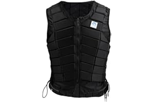 Menolana Horse Riding Safety Eventing Equestrian Protective for Adults Boys and Girls, Equine Equestrian Equipment Supplies, Black