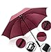 CHNY Golf Umbrella w/Extra Large 60-inch - Auto Open Sturdy & Lightweight (Red)