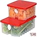 Fresh Fruit and Vegetable Food Keeper Saver Storage Container with Air Vented Lids Produce Keeper Dishwasher, Freezer, Refrigerator-Safe – 100% Food-Safe, BPA-Free Plastic Organizer - Combo Set