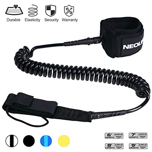 Neolife Coiled Premium Surfboard Leash,Stand Up Paddle Board Leash