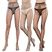 Pantyhose for Women Sheer Stockings 3 Packs Full Length Reinforced T Crotch 15 Denier(L/XL)