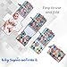 Baby Portable Diaper Changing Pad - Light Travel Clutch and Organizer with Mesh Pockets and Waterproof Mat - Change Station Kit with Head Cushion for Newborn and Infants - Colorful Baby Shower Gift