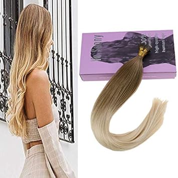 Amazon Com Vesunny 16inch I Tip Remy Hair Extensions Balayage