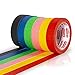 XFasten Multi Colored Painters Masking Tape Kids Craft Set, 1-Inch x 30 Yards, 6 Pack, Multicolor Masking Labelling Moving Tape Bulk for Boxes, Artists, Watercolor and Paint