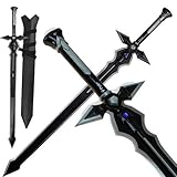 Dream2reality Cosplay sword art online Kirigaya Kazuto kirito Black - Dark Repulser Medium Carbon Steel Sword