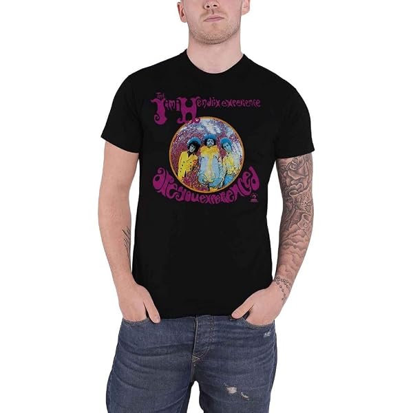 Official Jimi Hendrix T-Shirt – ‘Are You Experienced’ Logo, Purple, Unisex Cotton Tee For Men & Women - View #8