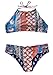 Mumentfienlis Womens Padded Two Piece Vintage Halter Bikini Swimsuit Size L Multicolor
