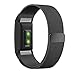 Fitbit Charge 2 Bands, UMTELE Milanese Loop Stainless Steel Metal Bracelet Strap with Unique Magnet Lock, No Buckle Needed for Fitbit Charge 2 HR Fitness Tracker
