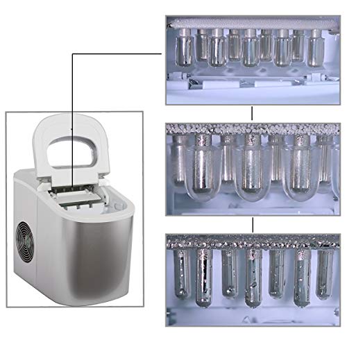 Smad Portable Electric Ice Maker Machine Ice Makers Countertop-Touch Buttons Digital Bullet Ice Cube, 26 lbs/24h