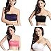 FUNOC Women's Full Lace Stretch Padded Boob Tube Strapless Bandeau Bra