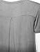 Lock and Love WT1085 Womens Dip Dye V Neck Short Sleeve Pleats Tunic Top XXXL BLACK